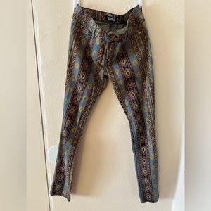Patterned Ikat skinny jeans